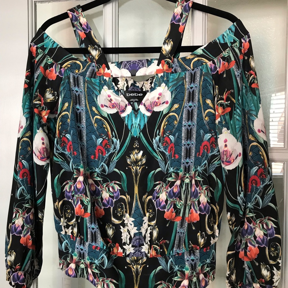 Bebe Cold Shoulder Top